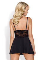 Padded Babydoll & Thong Black S/M - L/XL