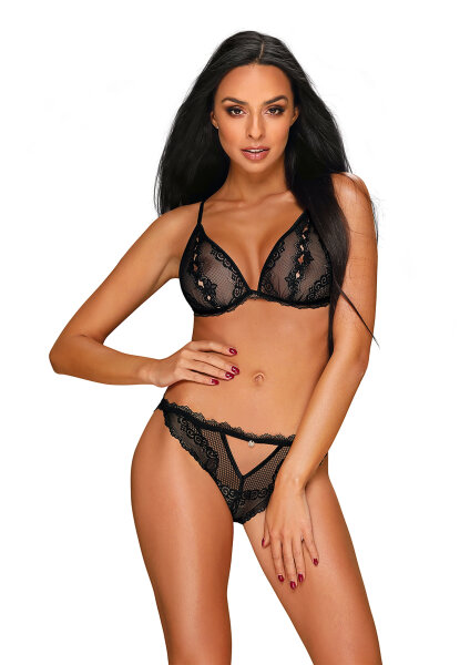 Millagro Bra & Panties Black S/M - L/XL