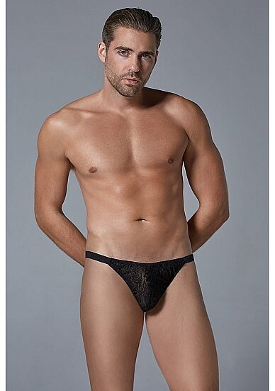 Leopard Thong - Black - S/M - L/XL