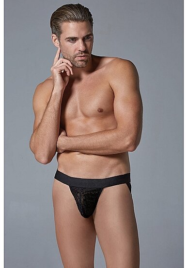 Leopard Jockstrap   -  Black - S/M - L/XL