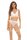 Bombshell Boudoir Peek A Boo Wire 3 Pc Set White, S