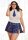 Queen Size Schoolgirl Dress - Blue