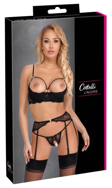 3-Piece Shelf Bra Set 75B/S - 85B/L