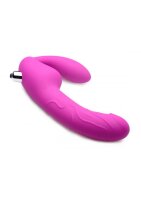 XR Brands Royal Rider Vibro Strap-On Dildo pink