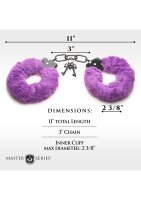 XR Brands faux fur handcuffs purple