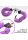 XR Brands faux fur handcuffs purple