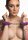 XR Brands faux fur handcuffs purple