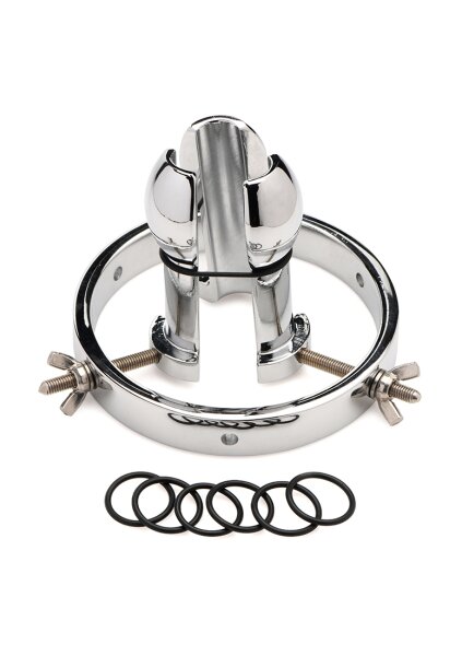 XR Brands Forced Spread Anal Explorer aus Edelstahl