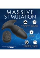 Thunder Plugs Butt Slider Sliding Ring Silicone Missile Plug Black
