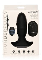 Thunder Plugs Butt Slider Sliding Ring Silicone Missile Plug Black