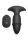 Thunder Plugs Butt Slider Sliding Ring Silicone Missile Plug Black
