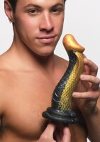 XR Brands Snake Dildo gold