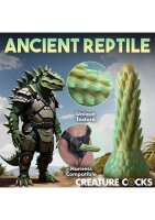 XR Brands Stegosaurus-Kaktus-Reptil Silikon Dildo gr&uuml;n