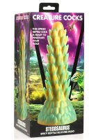 XR Brands Stegosaurus-Kaktus-Reptil Silikon Dildo gr&uuml;n