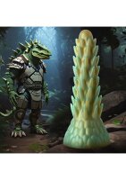 XR Brands Stegosaurus-Kaktus-Reptil Silikon Dildo gr&uuml;n