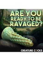 XR Brands Stegosaurus-Kaktus-Reptil Silikon Dildo gr&uuml;n