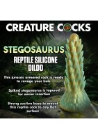 XR Brands Stegosaurus-Kaktus-Reptil Silikon Dildo gr&uuml;n