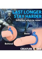 XR Brands Poseidons Octo penis ring made of silicone blue