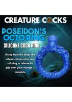 XR Brands Poseidons Octo penis ring made of silicone blue