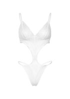 Cut-out Peek-a-Boo Teddy  White S/M - L/XL
