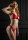 Peek-a-boo Ruffle Bra & Panty Red S/M