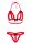 Peek-a-boo Ruffle Bra & Panty Red S/M