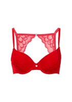 Push Up bra with racerback Red 75B - 90D