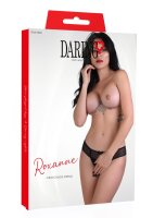 Roxanne crotchless string Black S/M - L/XL