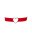 Obsessive Elianes garter with decorative heart detail red, gold S-L