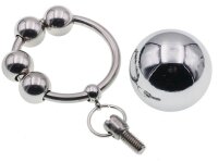 MenSteel Metal Ring with 1 Weight Hanger Ball Small