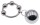MenSteel Metal Ring with 1 Weight Hanger Ball Small