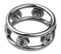 MenSteel Metal Cockring with Steel Spikes Small