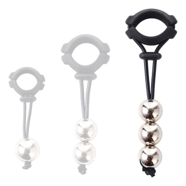KINKgear Metal Beads Ring Testicle Weight Large