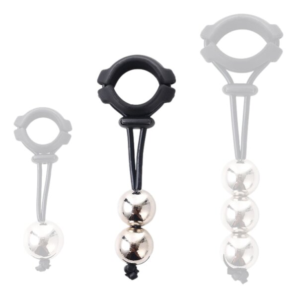 KINKgear Metal Beads Ring Testicle Weight Medium