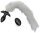 Kinky Puppy Vibrating Plug with White Tail Curve 9 x 3.7cm | Tail 30cm