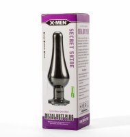X-MEN Secret Shine Metall Analplug S Kristall Schwarz