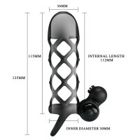 Pretty Love Penis Sleeve I Penis sleeve with clitoral vibrator and testicle ring
