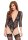 Leg Avenue High Cut Lace And Net Teddy Black O/S