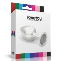 Lovetoy Analplug Metall schwarzer Kristall L