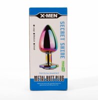 X-MEN Analplug Metall Secret Shine Rainbow S