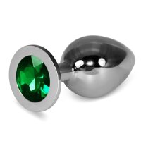 Lovetoy Rosebud Metall Anal - Plug Gr&uuml;n L