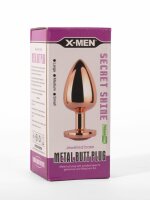 X-MEN Secret Shine Metall Anal Plug Rose Gold Herz S