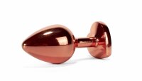 X-MEN Secret Shine Metall Anal Plug Rose Gold Herz S