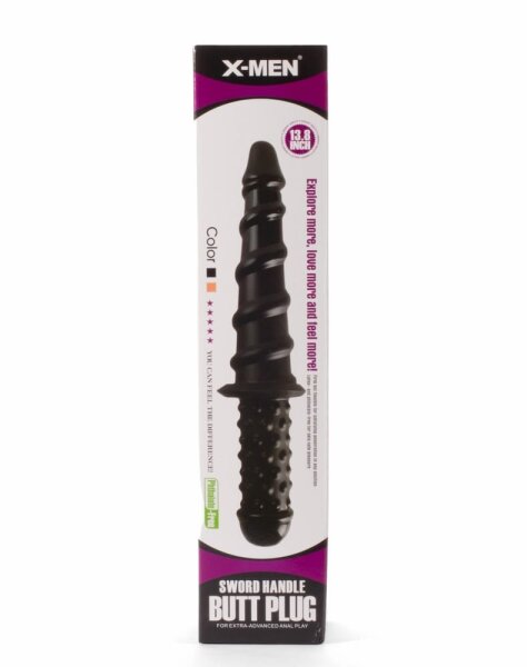 X-Men Anal Plug with Handle Black I 5,5 cm