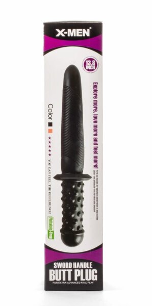 X-MEN Anal Plug with Sword Handle Black II