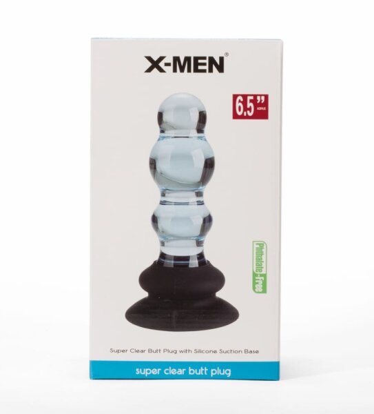 X-MEN Anal Plug 3 Perlen Blau