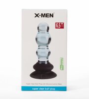 X-MEN Anal Plug 3 Perlen Blau