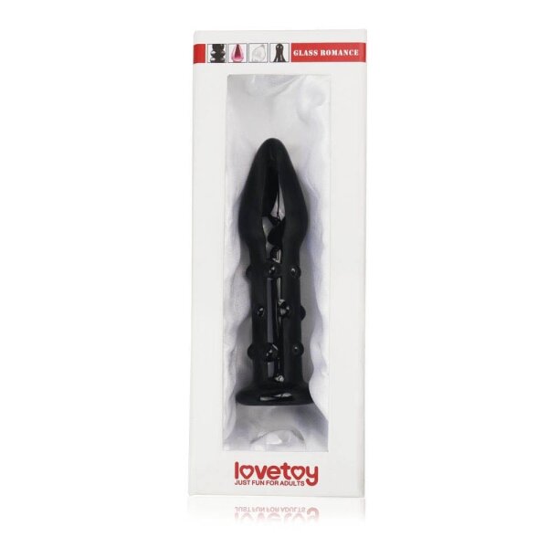 Lovetoy Analplug Glass Romance Schwarz