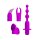 Pretty Love Joy Collection vibrator with 4 attachments purple
