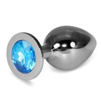 Lovetoy Analplug Rosebud Classic Metall Plug L Blau